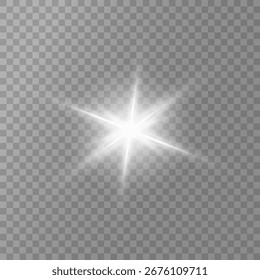 Lente Flare, efeito de brilho de luz. sol ou estrela brilhante realista com efeito de luz de fundo.
brilho bokeh e faíscas ou faíscas em fundo transparente.