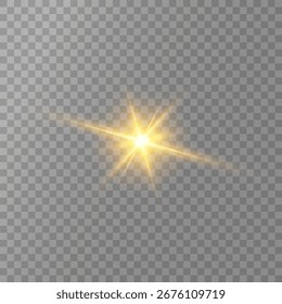 Lens Flare, light glow effect. sun or realistic shining star with backlight effect.
bokeh glitter and sparkles or sparkles on transparent background.