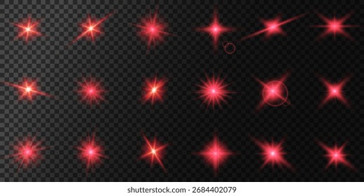 Destello de lente, efecto de brillo ligero. sol o estrella brillante realista con efecto de luz de fondo.
Brillo bokeh y destellos o destellos sobre fondo transparente.
