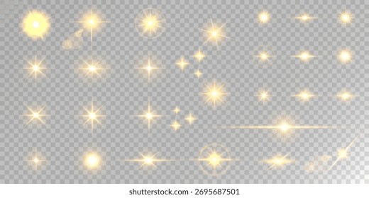Lens Flare, light glow effect. sun or realistic shining star with backlight effect.
bokeh glitter and sparkles or sparkles on transparent background.