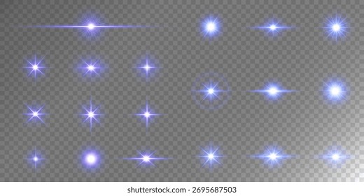 Destello de lente, efecto de brillo ligero. sol o estrella brillante realista con efecto de luz de fondo.
Brillo bokeh y destellos o destellos sobre fondo transparente.