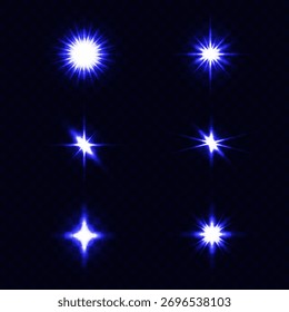 Destello de lente, efecto de brillo ligero. sol o estrella brillante realista con efecto de luz de fondo.
Brillo bokeh y destellos o destellos sobre fondo transparente.