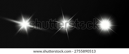 Lens Flare, light glow effect. sun or realistic shining star with backlight effect.
bokeh glitter and sparkles or sparkles on transparent background.
