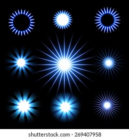 lens flare set . Vector illustration.