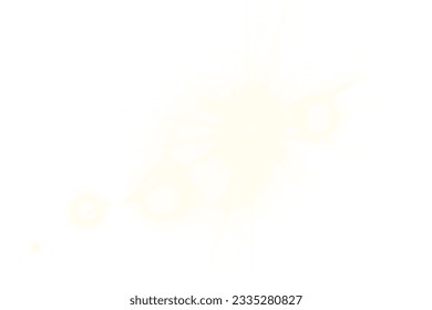 Lens flare sunlight light effect on transparent. Stock vector illustration. Available as PNG.	