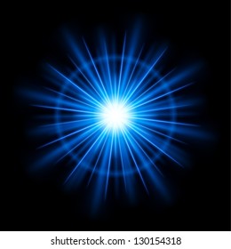 Lens flare vector background