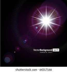 Lens flare vector background
