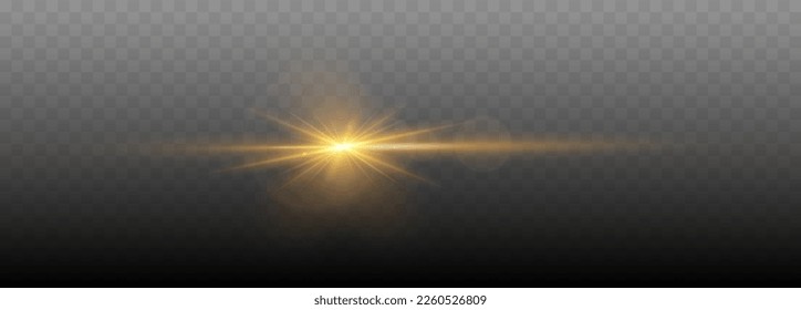 Lens flare vector illustration. Glowing spark light effect isolated 