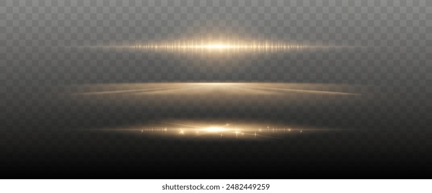 Lens flare vector illustration. Glowing spark light effect isolated on transparent background.