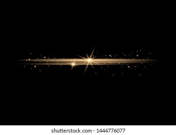 Lens Flares Collection. Glowing stars. Lights and Sparkles on Transparent Background. Shining borders. Vector Illustration eps10.