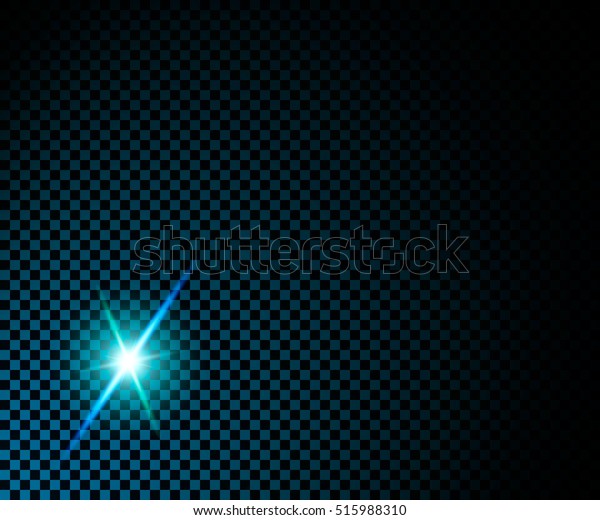 Lens flares light effect on transparent\
background. Vector illustration. EPS\
10