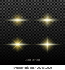 Lens flares and lighting effects, vector illustration