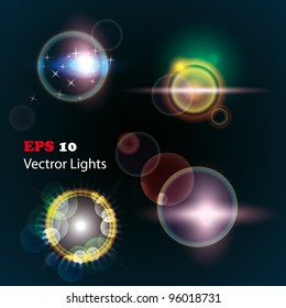 Lens flares set. Use this lens flares in yours images.