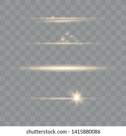 Lens flares with streaking distortion. Transparent light effect. Burst glare and glitter light. Vector illustration eps10.