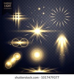lens flares transparent light effect sparkles design
