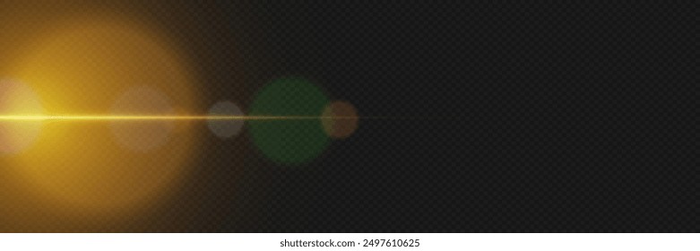 Lens flash of light. Glowing highlight of the line. On a transparent background.	
