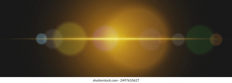 Lens flash of light. Glowing highlight of the line. On a transparent background.	
