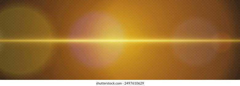 Lens flash of light. Glowing highlight of the line. On a transparent background.	

