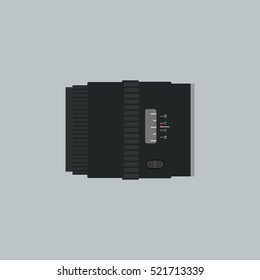 Lens, flat icon ,for web and mobile