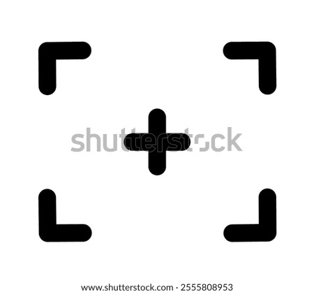 lens focus icon vector on white background. target icon