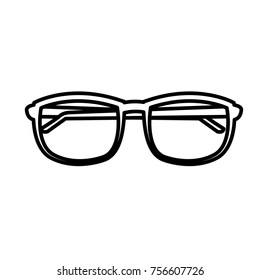 Lens glasses isolated