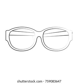 Lens glasses isolated