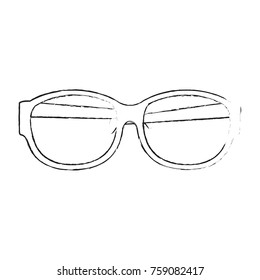 Lens glasses isolated icon vector illustration graphic design