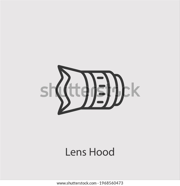 Lens Hood Icon Vector Iconeditable Strokelinear Stock Vector (Royalty Free) 1968560473