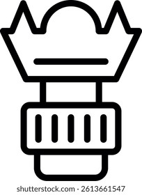 Lens Hood Line Vector Icon Design