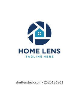 vetor do logotipo da casa das lentes. modelo do logotipo