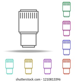 lens icon. Elements of photography in multi color style icons. Simple icon for websites, web design, mobile app, info graphics