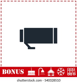 Lens icon flat. Simple vector symbol and bonus icon