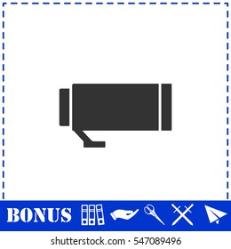 Lens icon flat. Simple vector symbol and bonus icon