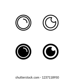 Lens Icon Logo Vector Symbol. Aperture Icon