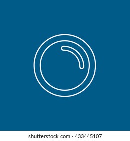 Lens Icon On Blue Background