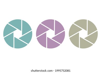 lens icon on a white background, vector illustration