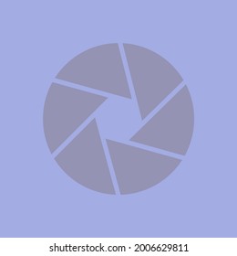 lens icon on a white background, vector illustration