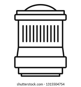 Lens icon. Outline lens vector icon for web design isolated on white background