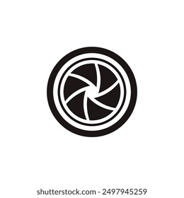 Lens Icon, photo, camera vector art