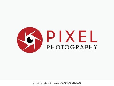 lens icon and photo diaphragm for photographer logo design inspirations