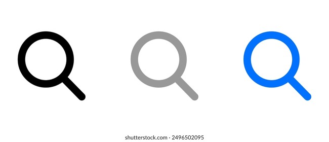 Lens icon. Search symbol. Magnifying glass sign. loupe pictogram.