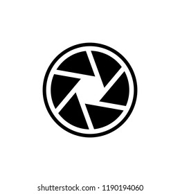 Lens icon symbol vector