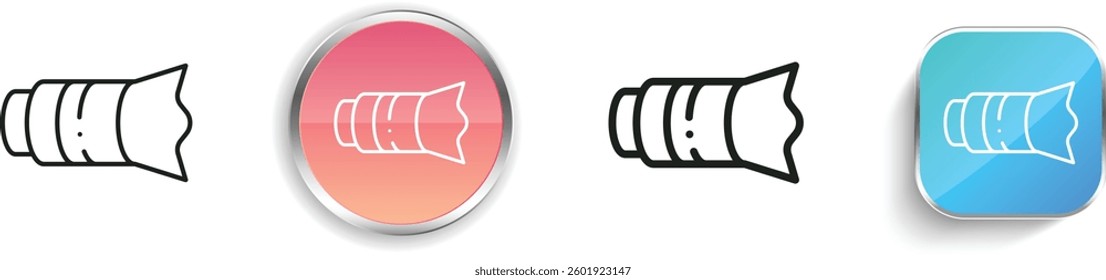 lens icon. Thin Linear, Regular and Button Style Design Isolated On White Background