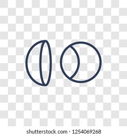 Lens icon. Trendy linear Lens logo concept on transparent background from Hygiene collection