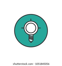 lens icon vector