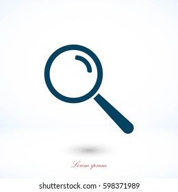 lens icon vector, flat design best vector icon