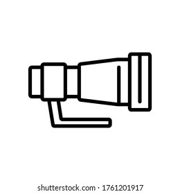 lens icon vector simple design