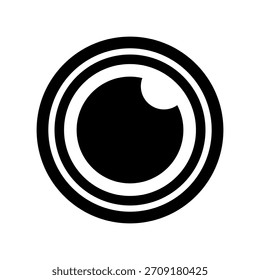 Ilustração de design de símbolo de vetor de ícone de lente