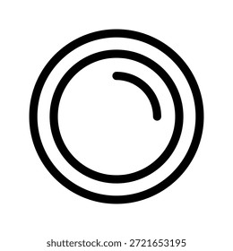 Ilustração de design de símbolo de vetor de ícone de lente