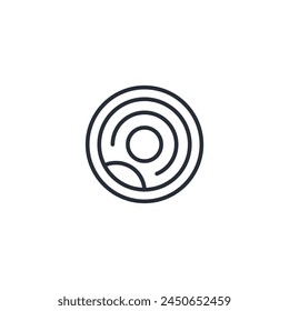 lens icon. vector.Editable stroke.linear style sign for use web design,logo.Symbol illustration.